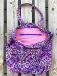 Purple Paisley Cotton Tote Bag