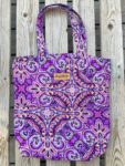 Purple Paisley Cotton Tote Bag