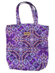 Purple Paisley Cotton Tote Bag