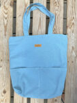 Canvas washed blue Tote bag | תיק מבד קנבס כחול משופשף