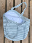 Canvas Sea Stripes Tote bag | תיק מבד קנבס פסים כחול לבן